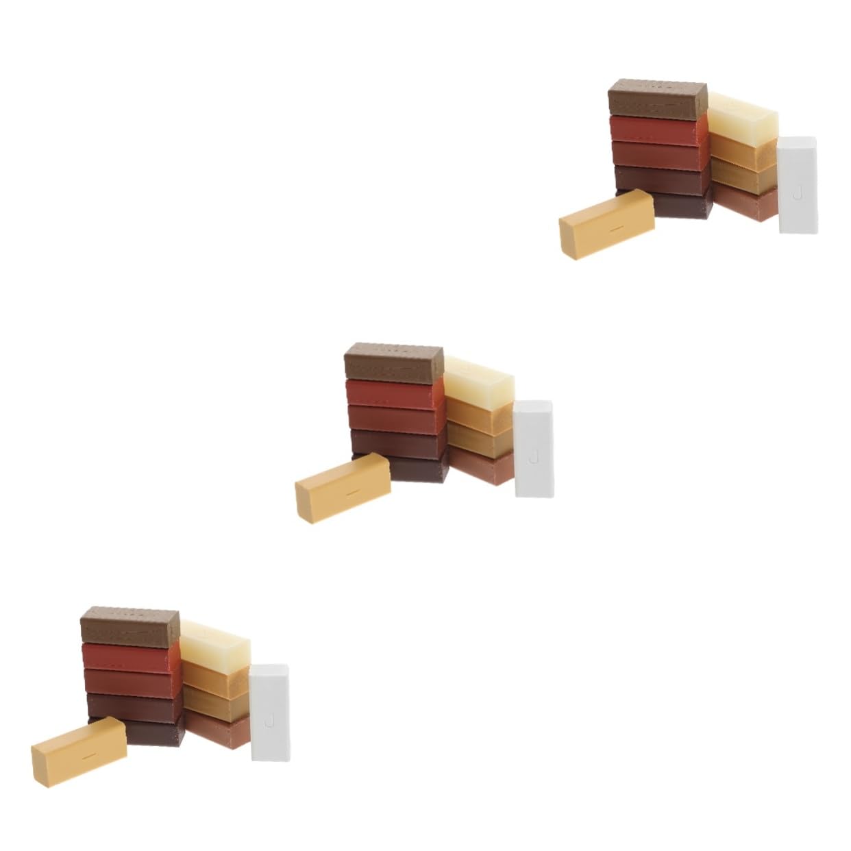 FRCOLOR 3sets Laminate Floor Scratch Repair Wax Filler Color Wood Floor Repair Kit for Kitchen Countertops and Furniture Damage