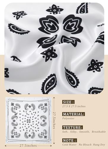 CHLINS 35” Square Silk Scarf for Women Satin Head Scarf Hair Bandanas Neck Scarf Hair Wrap for Handbags Accessories2