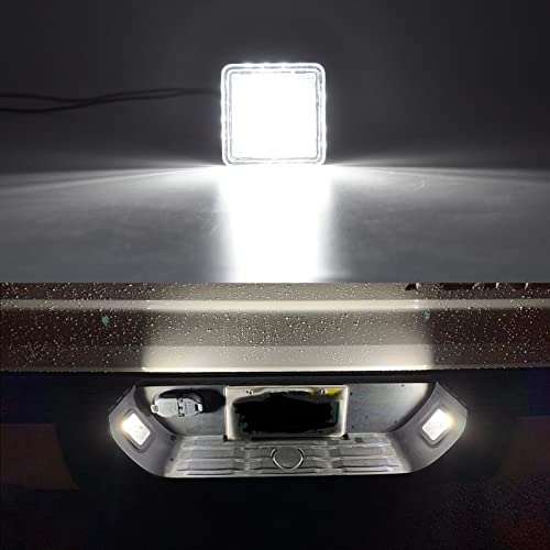 Image of R&F Auto 18-SMD LED License Plate Light Tag Lamp Replacement for Tacoma 2016-2022 & Tundra 2014-2021 Pickup Truck 6000K Diamond White 2-Pieces Tag Lights Assembly, Replace OEM part# 812700C040