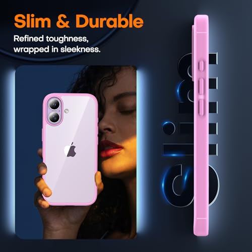 Image of TAURI for iPhone 17 Case, with Screen Protector, Pink