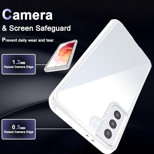 Image of Case for Samsung Galaxy S21 Plus, Military Grade Drop Protection Phone Case, Yellowing Resistant, Anti-Scratch Hard PC Back, Shockproof Hard Ultra-Thin Protective Cover, Clear