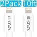 Apple MFi Certified Lightning Cables [2-Pack] - Skiva USBLink Extra Long (10 ft / 3m) Sync and Charge 8-pin Cable for iPhone 6 6s Plus 5s 5c 5 SE, iPad Pro Air mini, iPod touch 6 & more [Model:CB112]