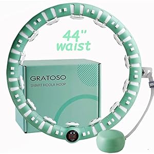 GRATOSO Infinity Hula Exercise Hoop Plus Size for Adults Weight Loss, Smart Weighted Fitness Hoop with Display Counter…