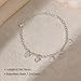 FUCJOEE Silver Bracelets for Women, Dainty Silver Charm Bracelet Cute Heart Bracelet Sterling Silver Bracelets for Women Trendy WaterProof Silver Jewelry Teen Gifts