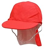 ジャージ[タイムリー] 紅白帽子 M 通年 スポーツウェア 日よけフラップ ネームタグ付き 赤白帽子