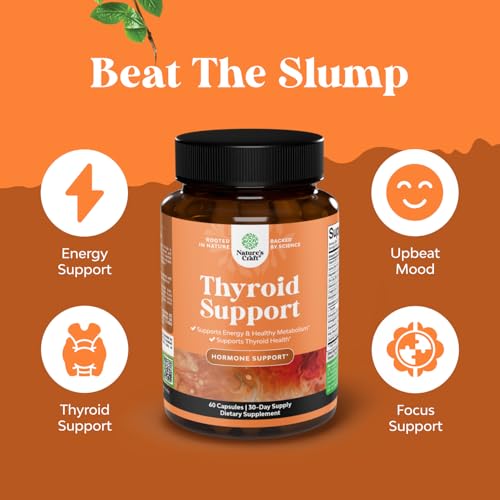 Image of Thyroid Support for Women & Men - Metabolic & Energy Support - 60 Capsules | Potent Kelp Iodine Supplement with L Tyrosine, Bladderwrack, Selenium & Ashwagandha - Mood & Hormone Balance Support -Non GMO
