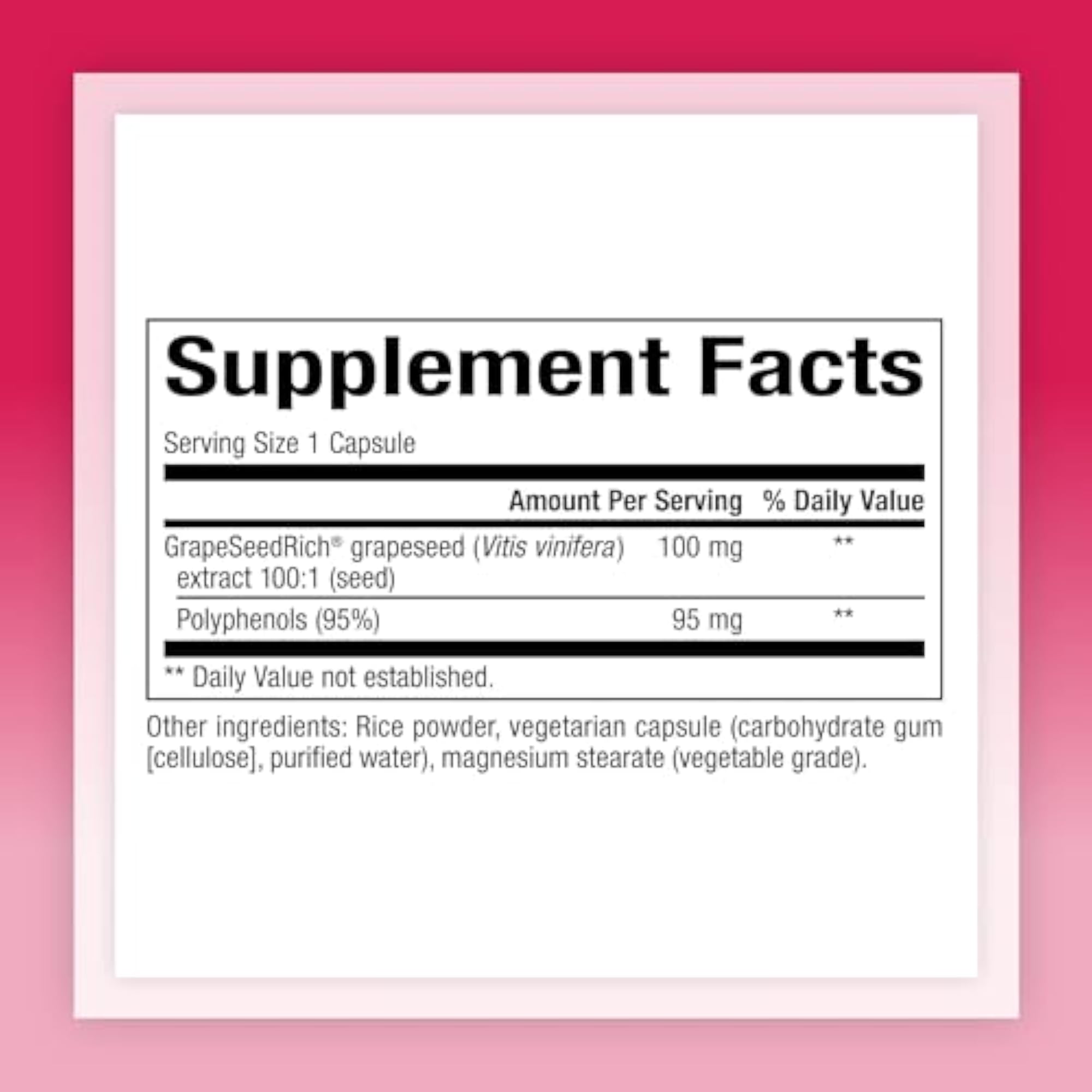 Natural Factors Grape Seed Extract, 100mg, 90 Count