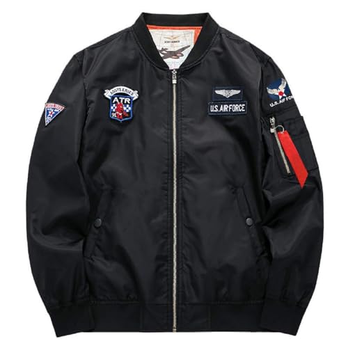 Image of CORIRESHA Mens Apollo NASA Patches Slim Fit Bomber Jackets Windbreaker