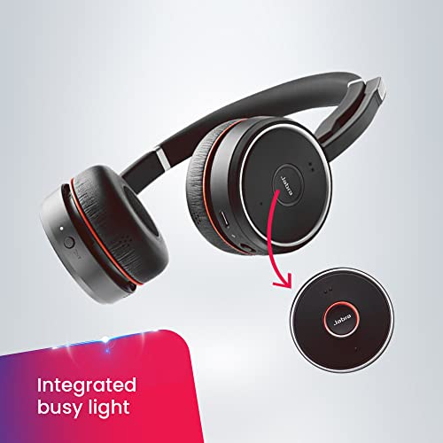 Jabra Evolve 75 Bluetooth Headset Bundle, Wall Charger, Usb Dongle 7599-832-109-B, Pc, Mac, Compatible For Dragon, Softphones, Mobile, Tablet, Microsoft Certified, Skype, Cisco, Avaya #TOP5