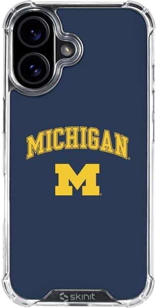 Skinit Clear Phone Case Compatible with iPhone 16 Plus - Officially Licensed University of Michigan M Design