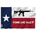 Anley |Fly Breeze| 3x5 Foot Texas Come and Take It Flag - Vivid Color and UV Fade Resistant - Canvas Header and Double Stitched - M4 Carbine Rifle Flags Polyester with Brass Grommets 3 X 5 Ft