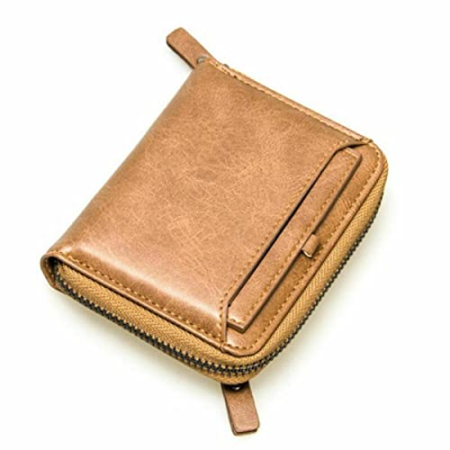 12*9.5*3cm Leather Business Wallet with Coins Pocket Zipper Purse3
