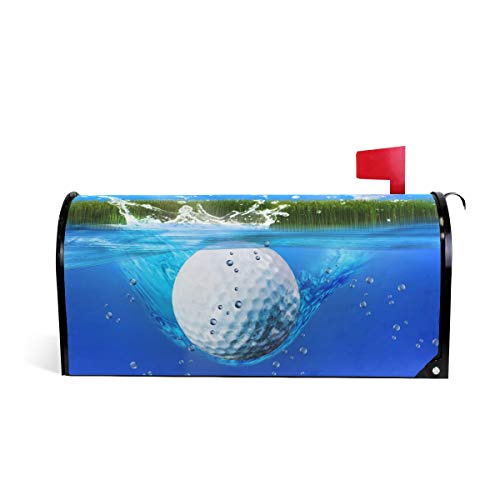 ALAZA Golf Ball Splashes Into Water Mailbox Cover Standard Size-18