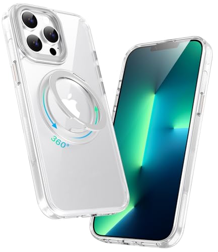 Image of for iPhone 13 Pro Max Case, Compatible with MagSafe, Slim Shockproof Military-Grade Rugged Protective Case with Stand, Camera Control, Comfort Grip (C-Clear, iPhone 13 Pro Max)