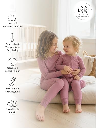 Image of ITSY BITSY BOUTIQUE Viscose Bamboo Baby Pajamas - Boys and Girls Footie Sleeper Convertible 2-Way Zipper Sleeper