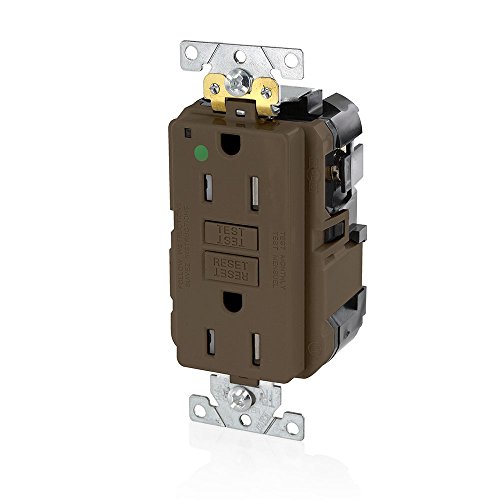 Dispositivo de cableado modular GFCI Leviton de 15A-125V dúplex resistente a manipulaciones 2
