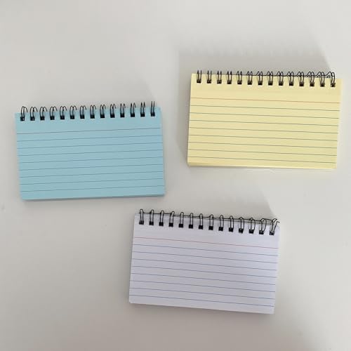 Lot de 8 petits carnets lignés colorés pour notes de bureau
