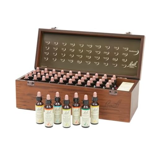 Bach Flower Remedies Set, wooden, 40 x 20 ml, Set Flores de Bach en caja de madera