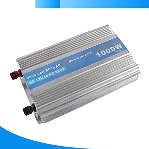 Ensupra Solar Power Inverter with Built-in Solar Controller, PWM; 1000W, 12VDC to 110Vac Modified Sinewave; Plug & Play Solar; Simply Connect 12V Solar Panel & A Battery (ESI12V1K)