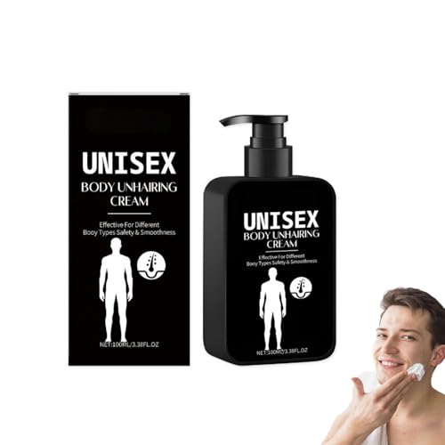 Gentle Men's Hair Removal Cream for Father's Day Gift - Fast Acting Depilatory Cream with Plant Extracts - Sensitive Skin Body Hair Remover - 3.38 fl oz (1)