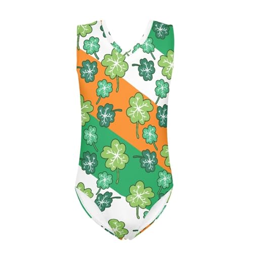 FKELYI St. Patrick's Day Outfit for Toddler Girls Sleeveless Dancing Leotards Ballet Dancewear Athletic Gymnastics Leotards