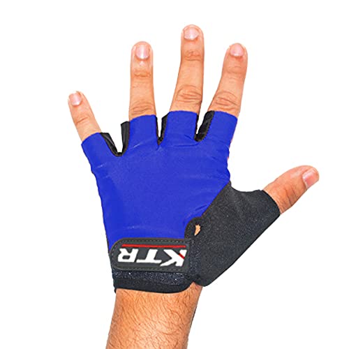 Luva Ciclismo Bike Academia Meio Dedo KTR Sport G Azul