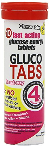 Preisvergleich Produktbild Glucotabs - 50 Glucose Tablets (Himbeere) 200g [Badartikel]