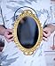 Tstarer Vintage Decorative Gold Framed Mirror, Small Oval Wall Hanging Mirror -Small- 9.6