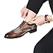 Imagen de ANUFER Hombre Guapo Bloque de Color Zapatos de Vestir con Cordones Piel Sintética Brogues SN0705243 Marrón EU42