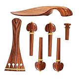 ibasenice 1 セット バイオリンペグ ヴァイオリン フィドル チューニング ペグ バイオリンの肩当て ポスター バイオリンのテールピース 4 バイオリンのスペアパーツ 木製