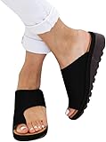 IXII Sandalias Ortopédicas De Piel con Puntera Abierta Chanclas Correctoras De Juanetes Hallux Valgus Verano Casual...
