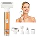 Beanify Electric Shaver for Women Men,Wet & Dry Cordless Electric Razor with 4 Accessories,Rechargeable Beauty Lady Led Display Facial Hair Remover,Smooth & Silky Bikini Trimmer for Body (Cyan)