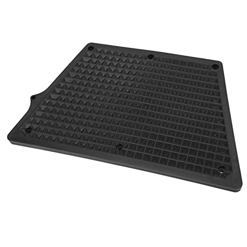 Tgoon Outboard Transom Plate Pad , Heavy Duty Inflatable Boat Engine Mounting Plate Trapezoidal PVC Removable Portable Grid Design for Kayak(Black)