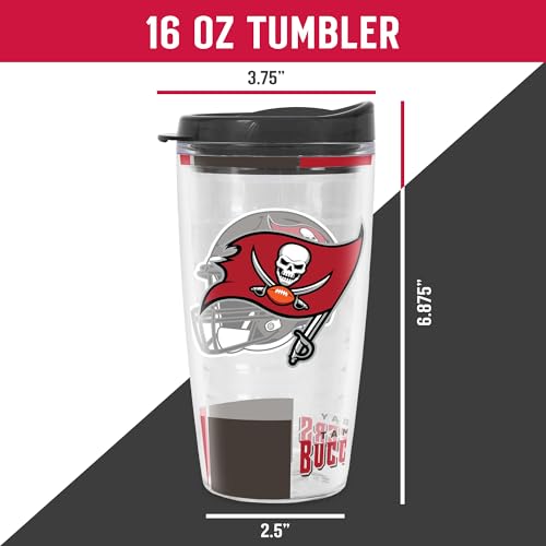 Image of Rico Industries NFL Football Double Wall Classic 16oz Or 20oz Tritan Tumbler W Lid