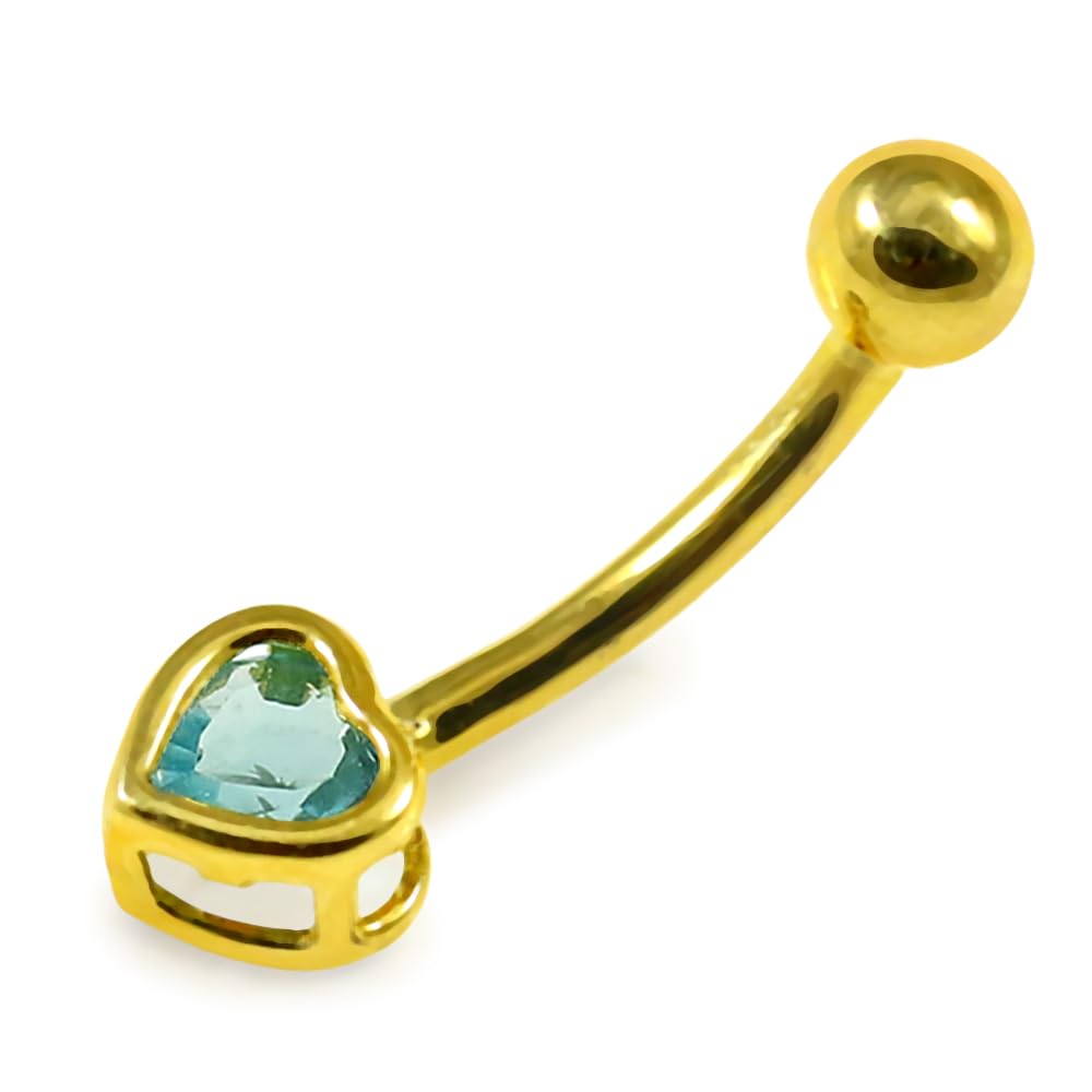 Monster Piercing Piercing de Ombligo de Oro Amarillo Macizo de 14 Quilates, 4 mm, con Piedra de circonita cúbica, Calibre 14, para Banana