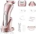 Hatteker Electric Razor for Women, 3 in 1 Lady Shaver Kit for Face Chin Arm Leg Armpit Bikini, Cordless Portable Painless Electric Epilator IPX7 Waterproof USB Rechargeable Dry Wet