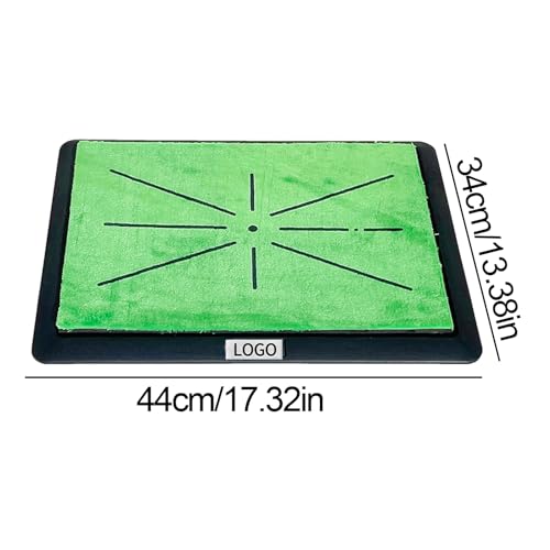 Tapis de putting de golf remplaçable avec plateau d'entraînement au swing stable