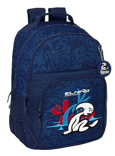 Safta EL NIÑO PARADISE - Mochila Escolar Infantil, Ideal para Niños de Diferentes Edades, Cómoda y Versátil, Calidad y Resistencia, 32x15x42 cm, Color Azul Marino
