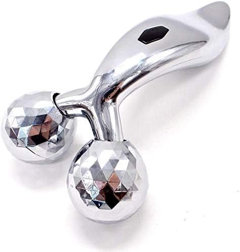 Warmfinity 3D Massager Manual Roller (Silver) 360 Rotate Face Full Body Shape for Skin Lifting Wrinkle Remover Facial Massage, 15.5 x 9.5 x 5.3CM