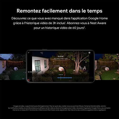 Caméra de sécurité GOOGLE Nest Cam avec projecteur filaire - vue 7