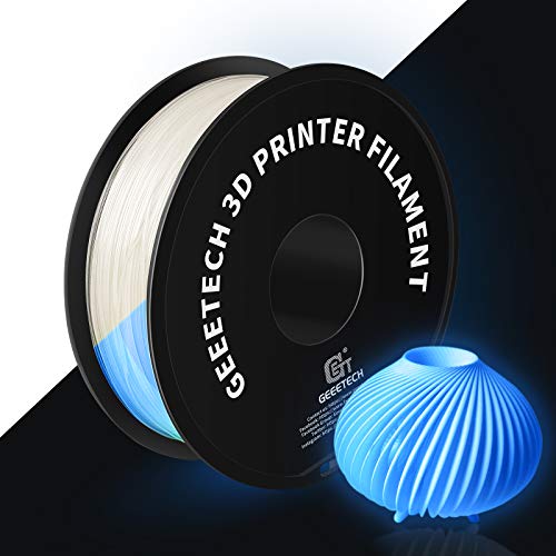 Image of GEEETECH Glow Blue in The Dark PLA, 3D Printer PLA Filament 1.75mm, Dimensional Accuracy + /- 0.03 mm, 1kg (2.2LBS) /Spool