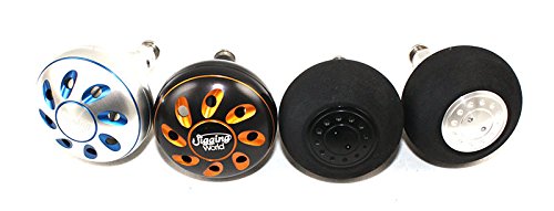 Jigging world 45MM Power KNOBS for Van Staal & ZEEBAAS REELS! EVA Black Cap