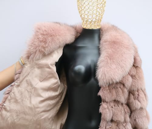 Women's Genuine Fox Fur Coat Thick Warm Fur Jacket Winter coat4