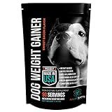 Weight Gain Supplement, Helps Recovery From Injury and Builds Muscle, Multi Benefit, Helps Maintain Healthy Joints, Conditions Skin and Coat. Sweet Bacon Flavor Powder, 1.75 pounds, Made In The USA