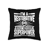 I'm A Restorative Aide What's Your Superpower Throw Pillow