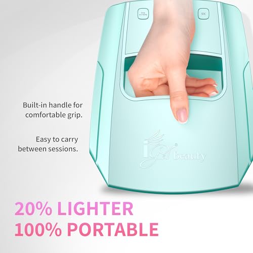 Image of iGel Beauty Hybrid PRO 3.0 XL UV /LED Nail Lamp - Wireless Rechargeable 48W Nail Dryer, Extra Wide Full-Hand Curing, 9000mAh Battery, Smart Timer & Builder Gel Mode, Cordless Professional Lamp