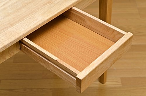 木製テーブル　90×45 ナチュラル 新品 木製テーブル 90×45 引出し付き ナチュラル センター