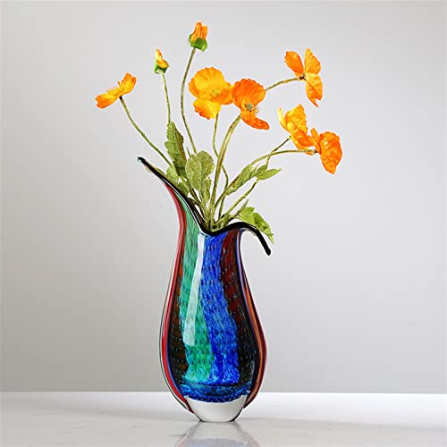 Vase en verre moderne décoratif de couleur pour composition florale et hydroponie - 4