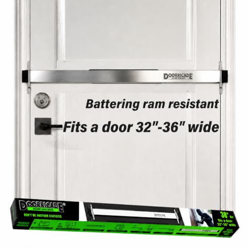 Door Security Bar-by Doorricade-Secure The Entire Width of Your Inward Opening Front Door-Safe Room....