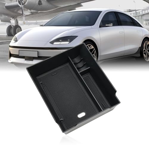 Attisfiera Armlehne Handschuhfach Organizer Aufbewahrungsbox für Ioniq 6 Mittelkonsole Aufbewahrungsbox Armlehne Organizer Mittelarmlehne Handschuhfach